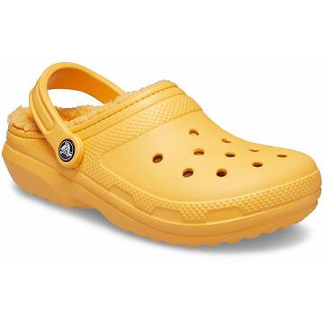 Crocs Classic Lined Clog Men's Shoes Yellow | Australia 0671XYUF